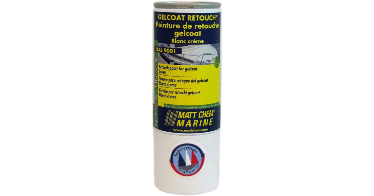 BLUEMARINE Gelcoat Spray Blanc 400 Ml – Réparation Et Retouche Fibre De Verre, Haute Densité, Brillance