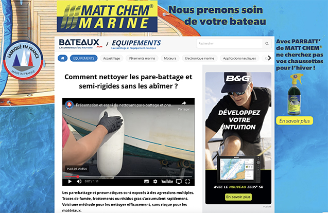 Un grand merci à Bateaux.com pour cet article sur notre nettoyant PARBATT'